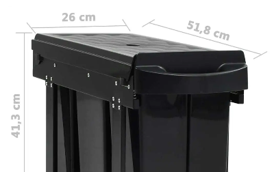 Poubelle-poubelle-tiroir-coulissant-36L-robuste-irreprochable