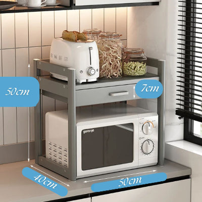 Rangement-cuisine-pour-micro-onde-et-beaucoup-plus-gris-50cm