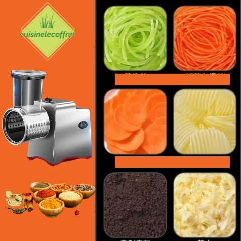 Mandoline, hachoir supérieur trancheuse innombrable fonction - Cuisinelecoffret.com