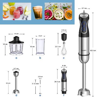 Mixeur, hachoir à viande mixer plongeant 1500w qualité supérieur - Cuisinelecoffret.com