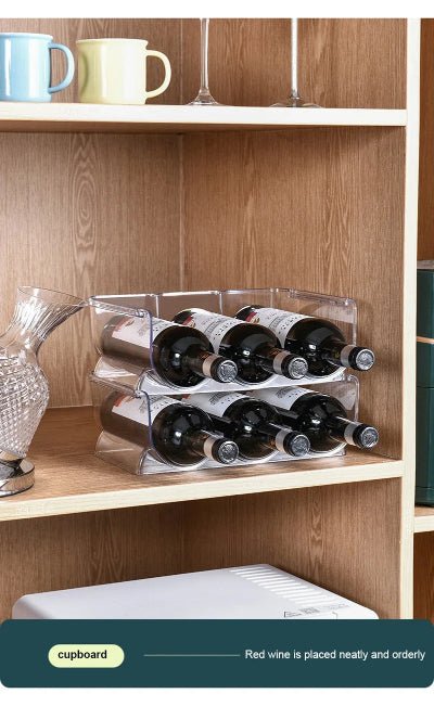 Rangement cuisine pour bouteille de vin ajustable frigo armoire - Cuisinelecoffret.com