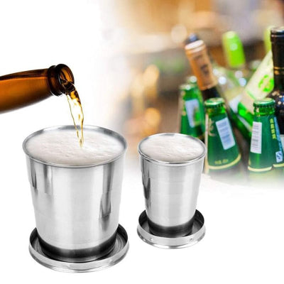 Ustensiles de cuisine : Verres rétractable 2 pour 1 inoxydable 304 - Cuisinelecoffret.com