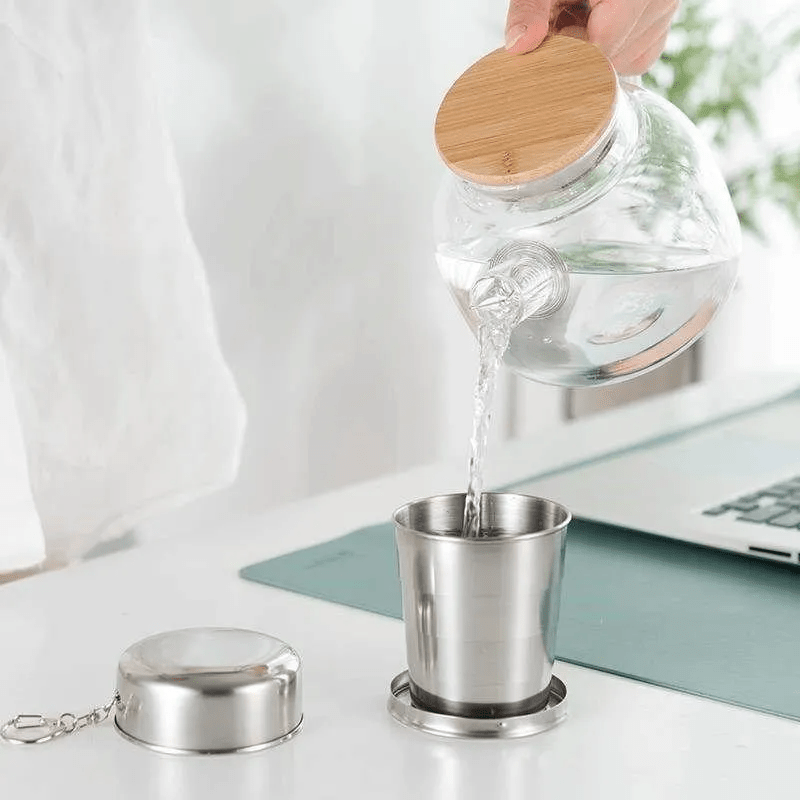 Ustensiles de cuisine : Verres rétractable 2 pour 1 inoxydable 304 - Cuisinelecoffret.com