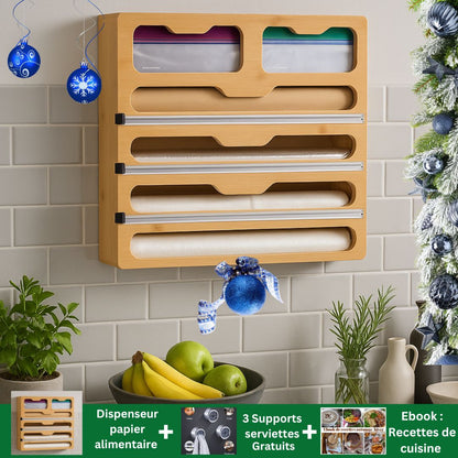 Ustensiles de cuisine | Organiseur Bambou 5-en-1