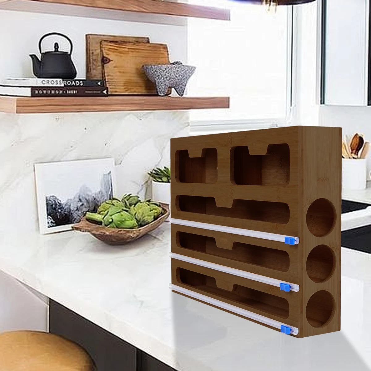 Ustensiles de cuisine | Organiseur Bambou 5-en-1