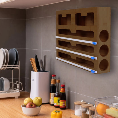 Ustensiles de cuisine | Organiseur Bambou 5-en-1