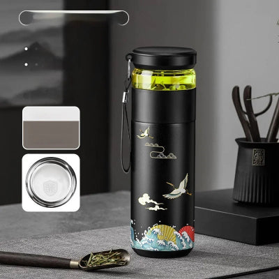 Thermos-bouteille-isotherme-carafe-cafe-infuseur-a-the-haut-de-gamme