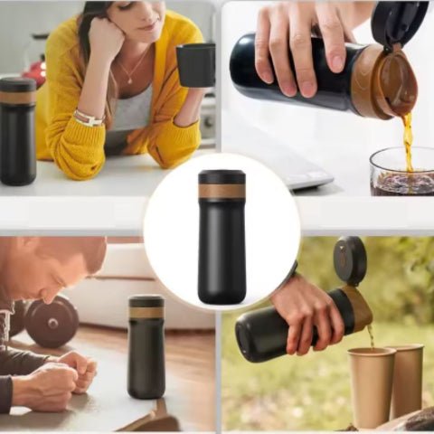Cafetiere Théière Carafe Filtrante à Café Vintage bouteille isotherme vital - Cuisinelecoffret.com