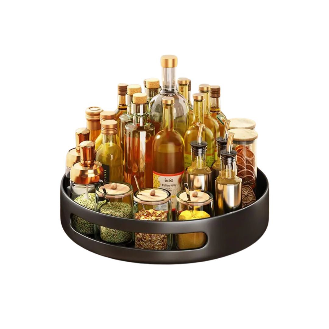 Rotating kitchen spice rack