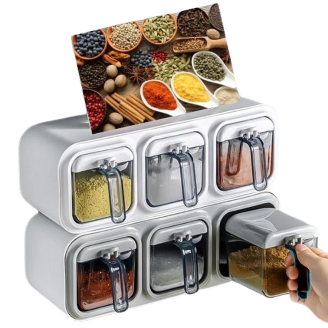 Wall mounted kitchen spice rack