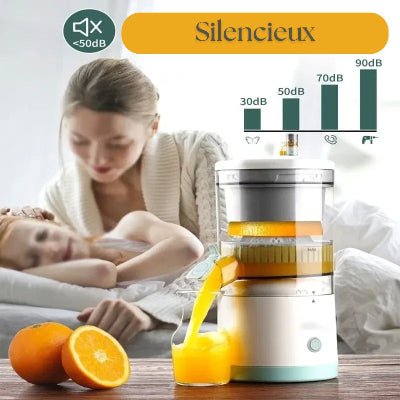 Extracteur de jus mixeur centrifugeuse indispensable silencieux rechargeable - Cuisinelecoffret.com