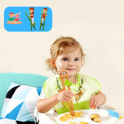 Kit Sushi baguettes enfant animaux - Cuisinelecoffret.com
