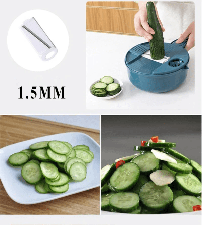 Mandoline, coupes légumes hachoir 12 en 1 ustensiles de cuisine - Cuisinelecoffret.com