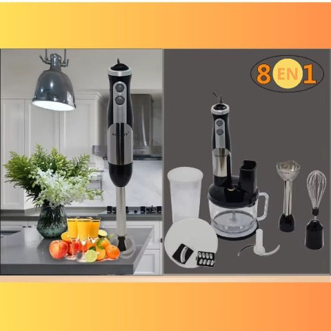 Mixeur, fouet hachoir a viande mixeur plongeant électrique 8 en 1 qualité supérieur - Cuisinelecoffret.com