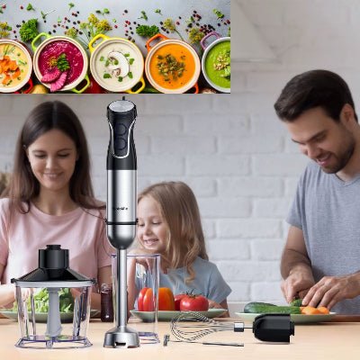 Mixeur, hachoir à viande mixer plongeant 1500w qualité supérieur - Cuisinelecoffret.com