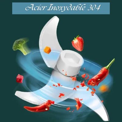 Mixeur, hachoir à viande polyvalent rechargeable robuste portable - Cuisinelecoffret.com