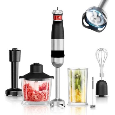 Mixeur, mélangeur 6 en 1 multifonctionnel Mixeur plongeant puissant de qualité supérieur - Cuisinelecoffret.com