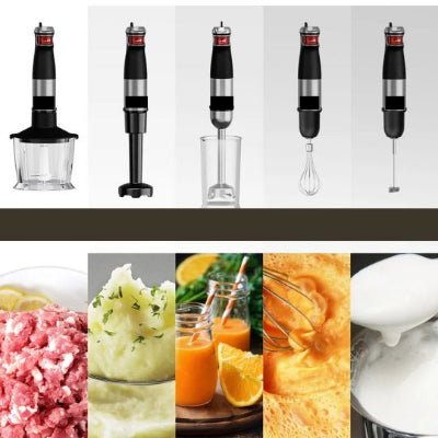 Mixeur, mélangeur 6 en 1 multifonctionnel Mixeur plongeant puissant de qualité supérieur - Cuisinelecoffret.com