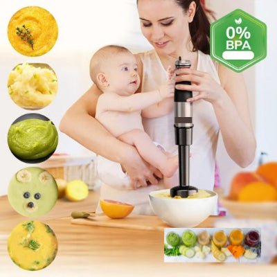 Mixeur, mélangeur 6 en 1 multifonctionnel Mixeur plongeant puissant de qualité supérieur - Cuisinelecoffret.com
