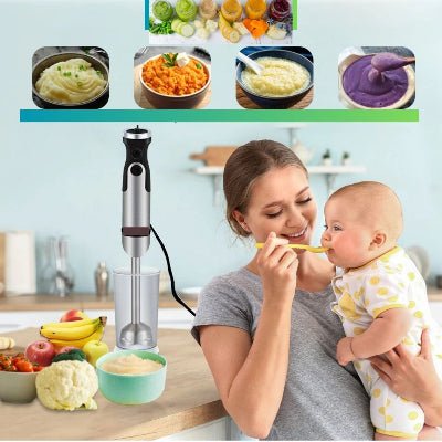 Mixeur, Mixer Plongeant 4 en 1 pour préparation rapide extracteur utilisation infini - Cuisinelecoffret.com