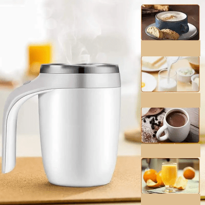 Mixeur : tasse magnétique rotative pour bureau maison voyage - Cuisinelecoffret.com