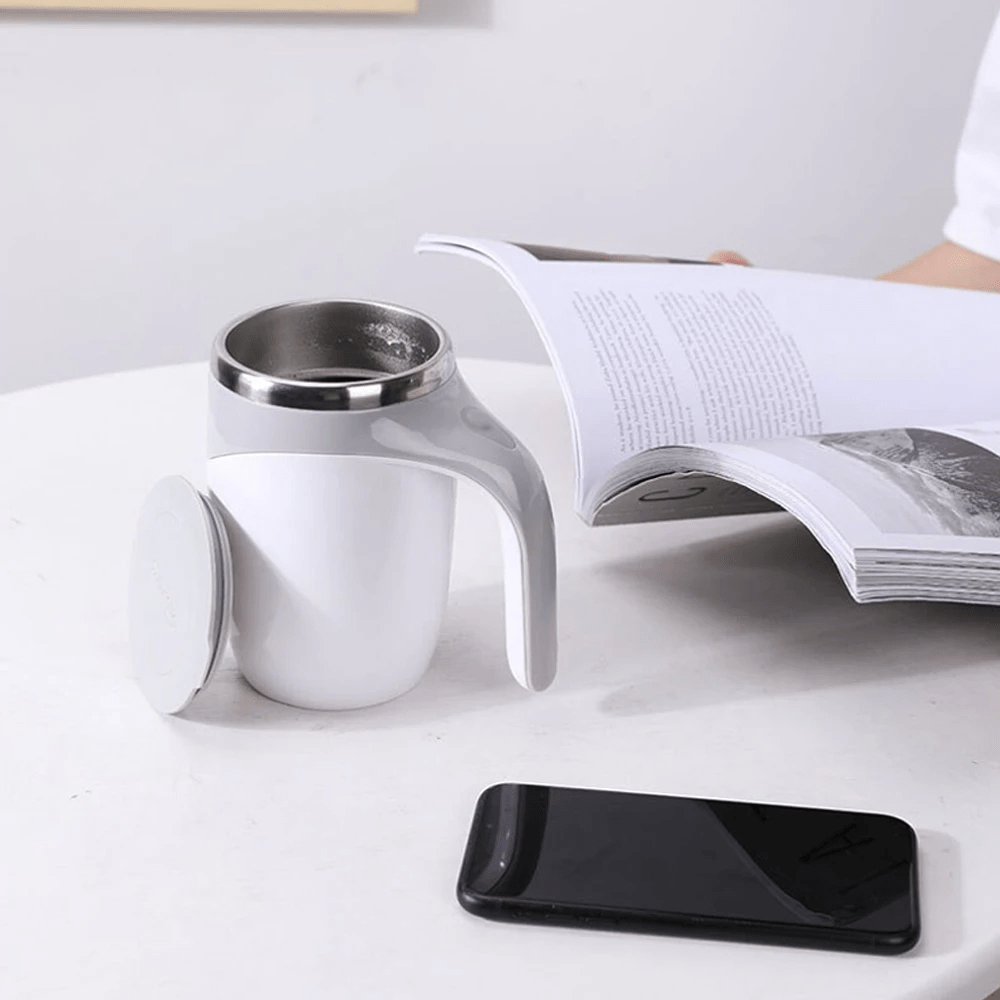 Mixeur : tasse magnétique rotative pour bureau maison voyage - Cuisinelecoffret.com