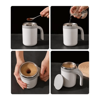Mixeur : tasse magnétique rotative pour bureau maison voyage - Cuisinelecoffret.com