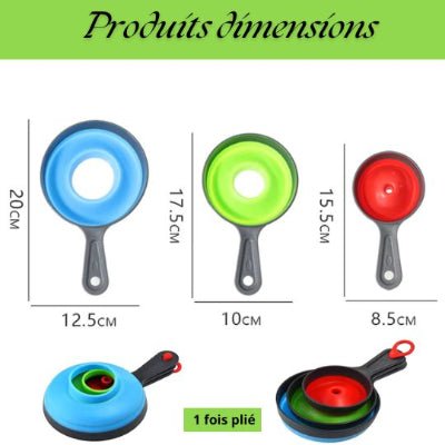 Moule silicone : Entonnoir pliable 1 entonnoir silicone pliable qualité inégalé - Cuisinelecoffret.com
