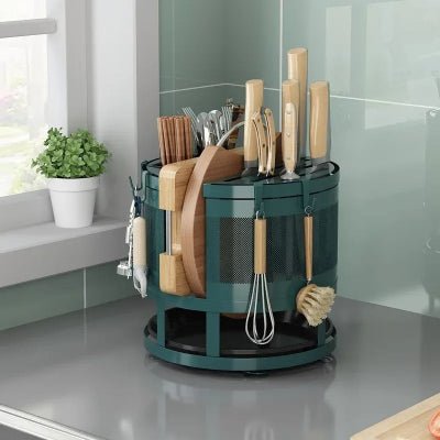 Rangement cuisine bloc couteaux 360° rotatif moderne qualité supérieur - Cuisinelecoffret.com