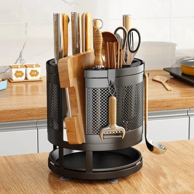 Rangement cuisine bloc couteaux 360° rotatif moderne qualité supérieur - Cuisinelecoffret.com