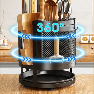Rangement cuisine bloc couteaux 360° rotatif moderne qualité supérieur - Cuisinelecoffret.com