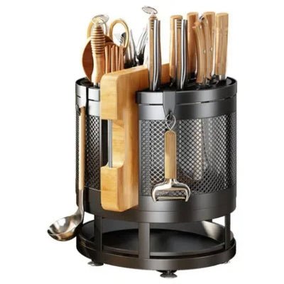 Rangement cuisine bloc couteaux 360° rotatif moderne qualité supérieur - Cuisinelecoffret.com