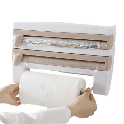 Rangement cuisine Dérouleur papier film alluminium 4 en 1 meuble rangement cuisine - Cuisinelecoffret.com