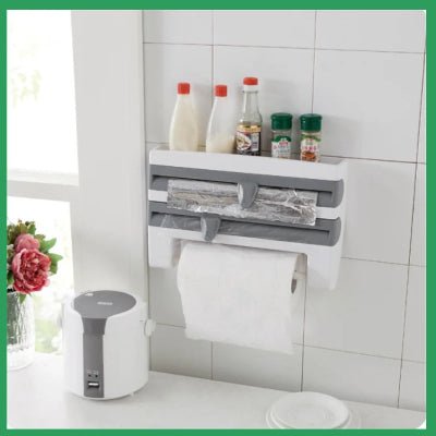 Rangement cuisine Dérouleur papier film alluminium 4 en 1 meuble rangement cuisine - Cuisinelecoffret.com