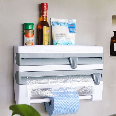 Rangement cuisine Dérouleur papier film alluminium 4 en 1 meuble rangement cuisine - Cuisinelecoffret.com