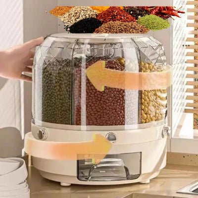 Rangement cuisine pour aliment sec rotatif qualité supérieur - Cuisinelecoffret.com