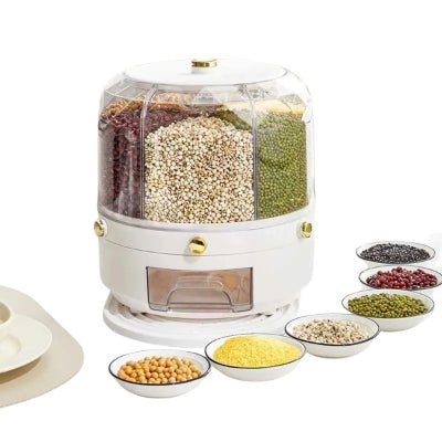 Rangement cuisine pour aliment sec rotatif qualité supérieur - Cuisinelecoffret.com