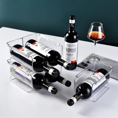 Rangement cuisine pour bouteille de vin ajustable frigo armoire - Cuisinelecoffret.com