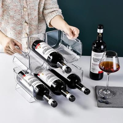 Rangement cuisine pour bouteille de vin ajustable frigo armoire - Cuisinelecoffret.com