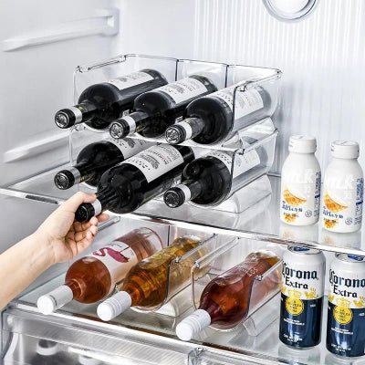 Rangement cuisine pour bouteille de vin ajustable frigo armoire - Cuisinelecoffret.com