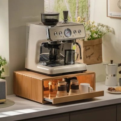 Rangement cuisine pour cafetière support micro onde meuble polyvalent - Cuisinelecoffret.com