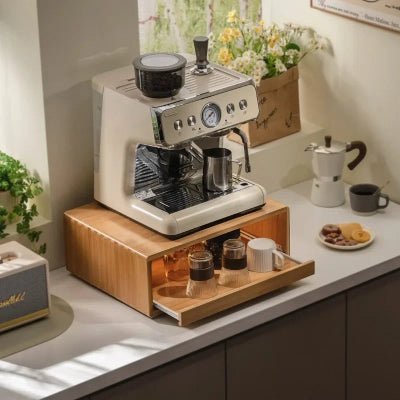Rangement cuisine pour cafetière support micro onde meuble polyvalent - Cuisinelecoffret.com