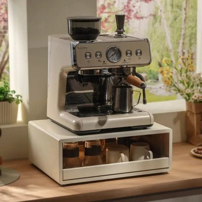 Rangement cuisine pour cafetière support micro onde meuble polyvalent - Cuisinelecoffret.com