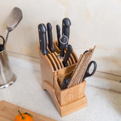 Rangement cuisine pour couteaux en bamboo de première qualité ventage - Cuisinelecoffret.com