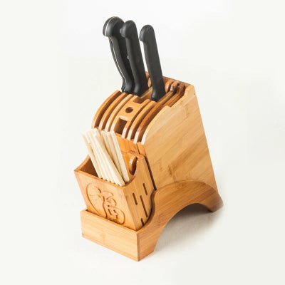 Rangement cuisine pour couteaux en bamboo de première qualité ventage - Cuisinelecoffret.com