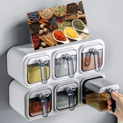 Rangement cuisine pour épices mural boite de rangement cuisine efficace - Cuisinelecoffret.com
