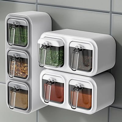 Rangement cuisine pour épices mural boite de rangement cuisine efficace - Cuisinelecoffret.com