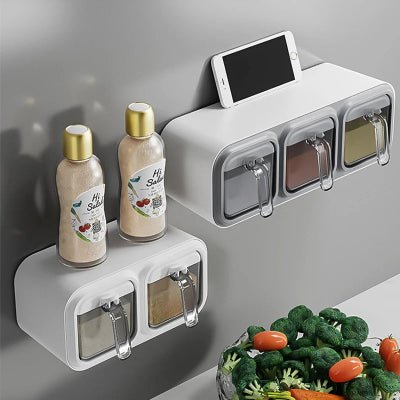 Rangement cuisine pour épices mural boite de rangement cuisine efficace - Cuisinelecoffret.com
