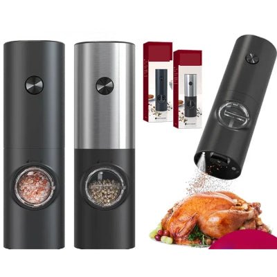 Ustensiles cuisine : Moulin poivre et sel automatique haut de gamme - Cuisinelecoffret.com